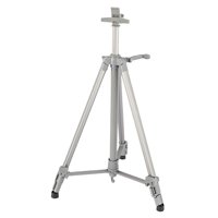 Magideal - Caballete De Reforzado, Caballete De Exhibición De De Metal De Aluminio Ajustable Con Bolsa Portátil Para Dibujo Y Exhibición Gris