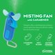 thumbnail image 3 of Llavero deportivo Misting Fan O2COOL, tamaño bolsillo, con mosquetón, paquete de 2, 3 of 7