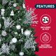 thumbnail image 4 of Árbol de Navidad con tallo de bayas Joiedomi, plateado, 43 cm, 24 unidades, 4 of 9