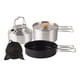 thumbnail image 2 of Juego de utensilios de cocina para acampar, sartén para acampar, hervidor con bolsa de transporte, olla, mango plegado antiadherente, juego de cocina, 2 of 5