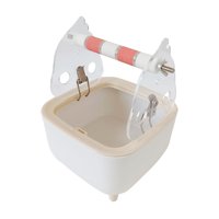 Ioensy - Soporte De Inodoro Para Loros, Punto Fijo, Percha De Excreción Para Periquitos, Guacamayos, Cacatúas, Color Naranja