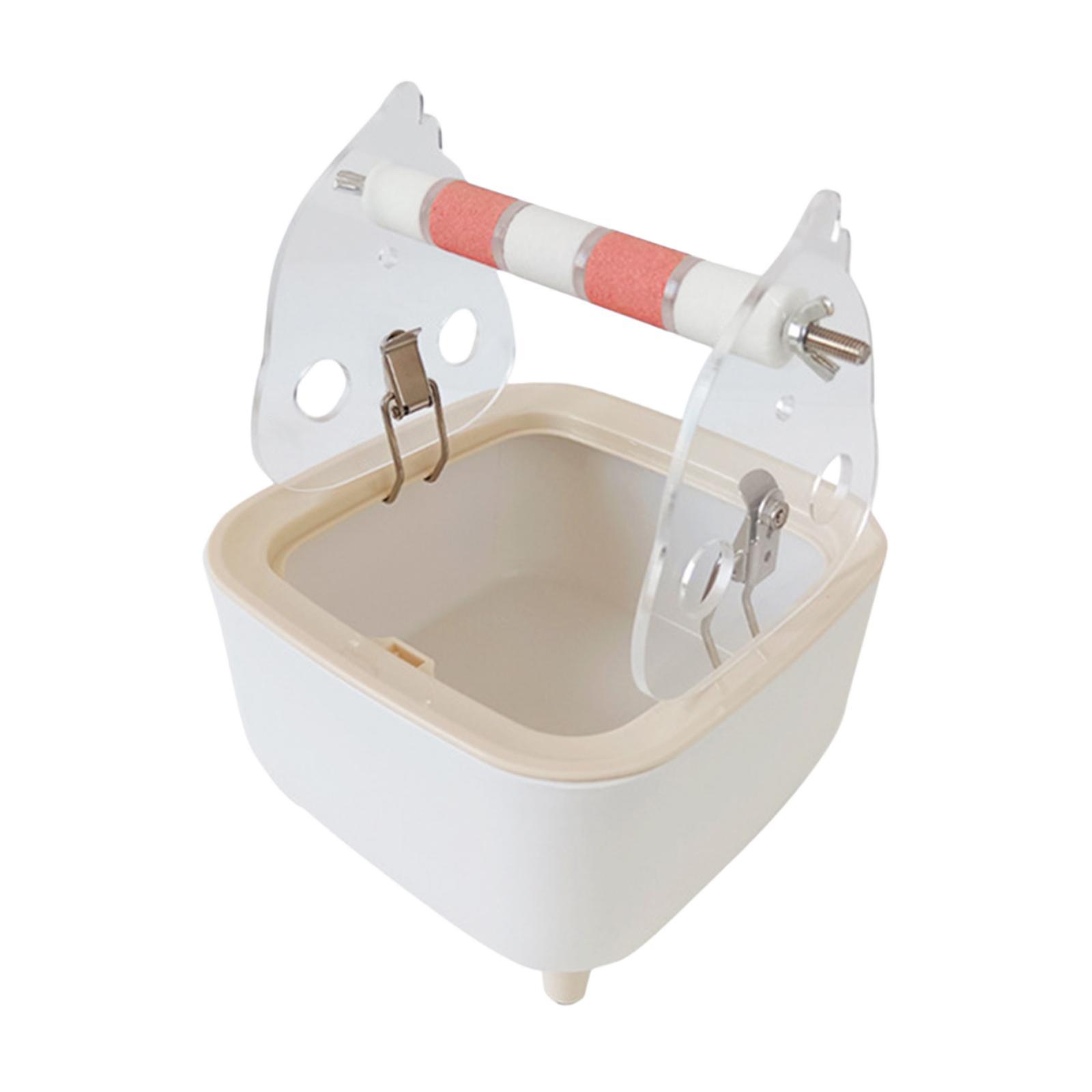 Ioensy - Soporte De Inodoro Para Loros, Punto Fijo, Percha De Excreción Para Periquitos, Guacamayos, Cacatúas, Color Naranja