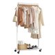 thumbnail image 1 of Perchero Sakugi Clothing con estante de malla de almacenamiento y ruedas, 1 of 3