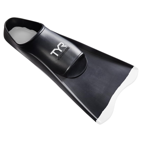 Fins TYR Crossblade 2.0 unisex para adultos, color blanco y negro, talla L