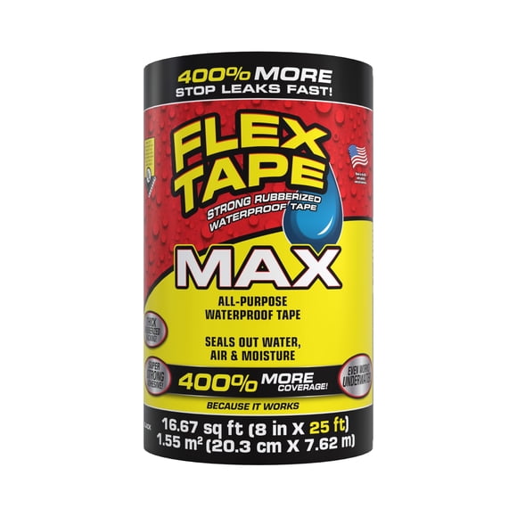 Cinta impermeable Flex Tape MAX original, gruesa, 8 pulgadas x 25 pies