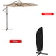 thumbnail image 4 of Funda para sombrilla voladiza de patio de 2,7 a 4 m, 210 D, impermeable, para exteriores, con cremallera, tamaño grande, color negro, 4 of 8