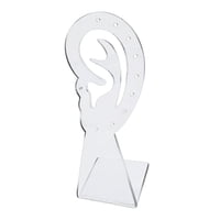 Magideal - Soporte De Acrílico Para Pendientes, Soporte De Almacenamiento Para Encimera En Forma De Oreja, Estante De Exposición De Joyería Para Niñas Y Mujeres, Transparente