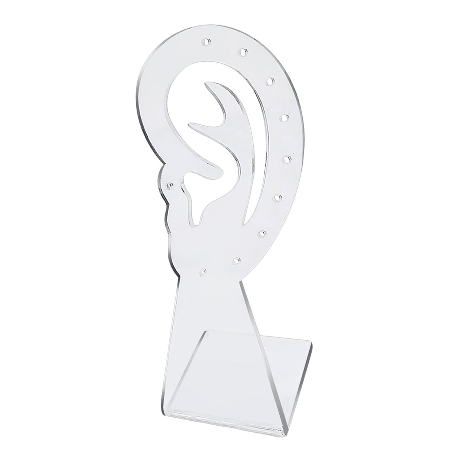 Magideal - Soporte De Acrílico Para Pendientes, Soporte De Almacenamiento Para Encimera En Forma De Oreja, Estante De Exposición De Joyería Para Niñas Y Mujeres, Transparente