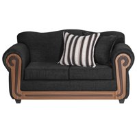 Colbox - Sofá Silverado 2 Cuerpos Tela Negro