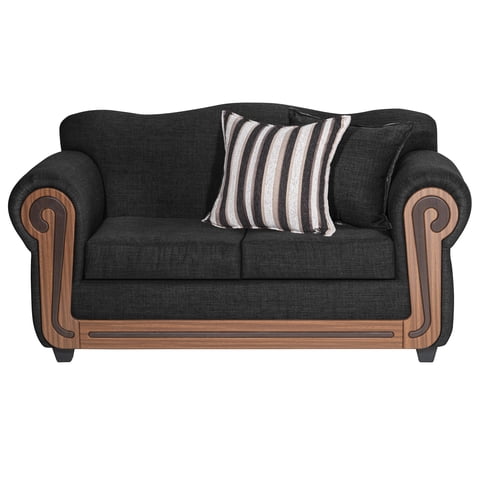 Colbox - Sofá Silverado 2 Cuerpos Tela Negro