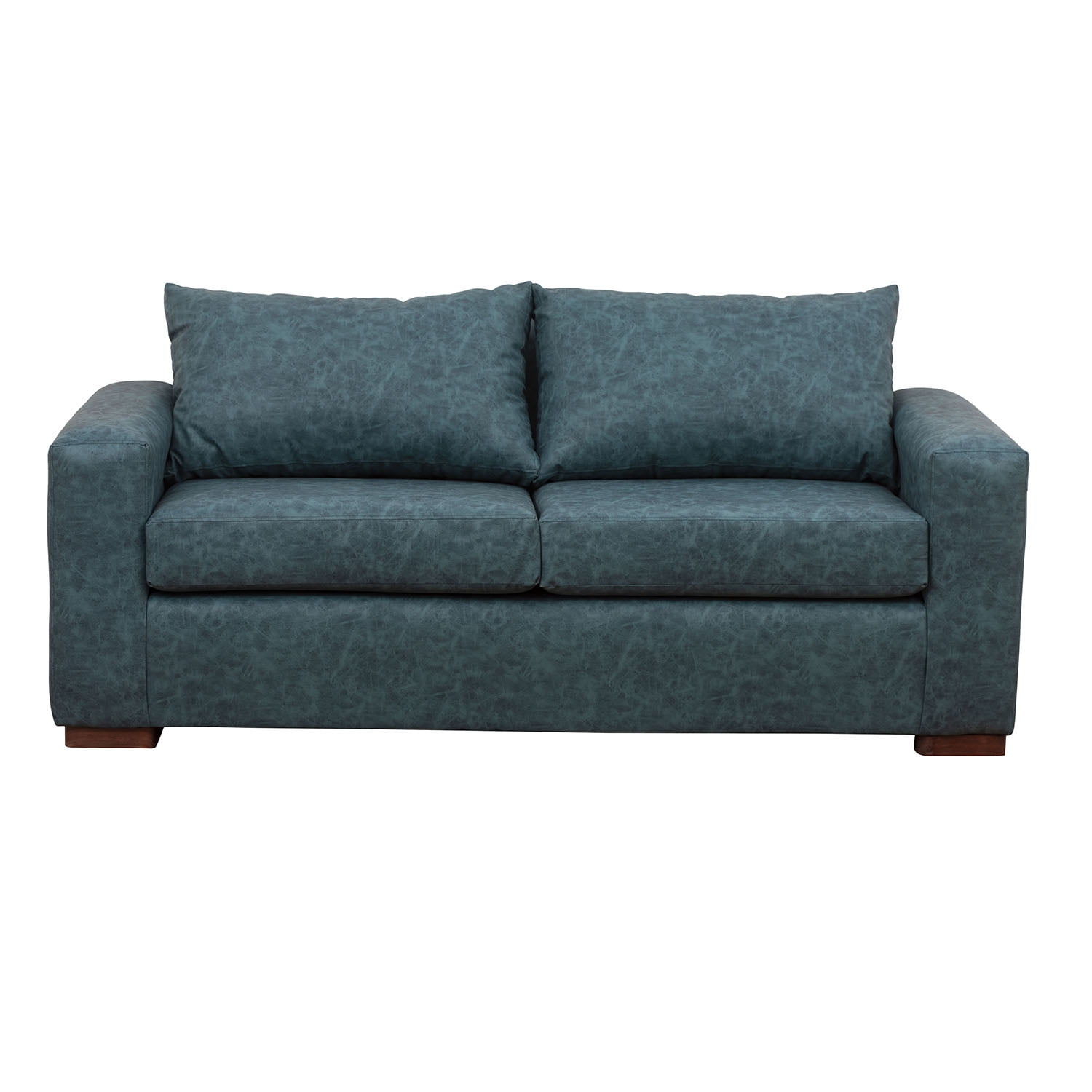 Muebles América - Sofá Neo 3 Cuerpos Cuero Auris Azul Petroleo