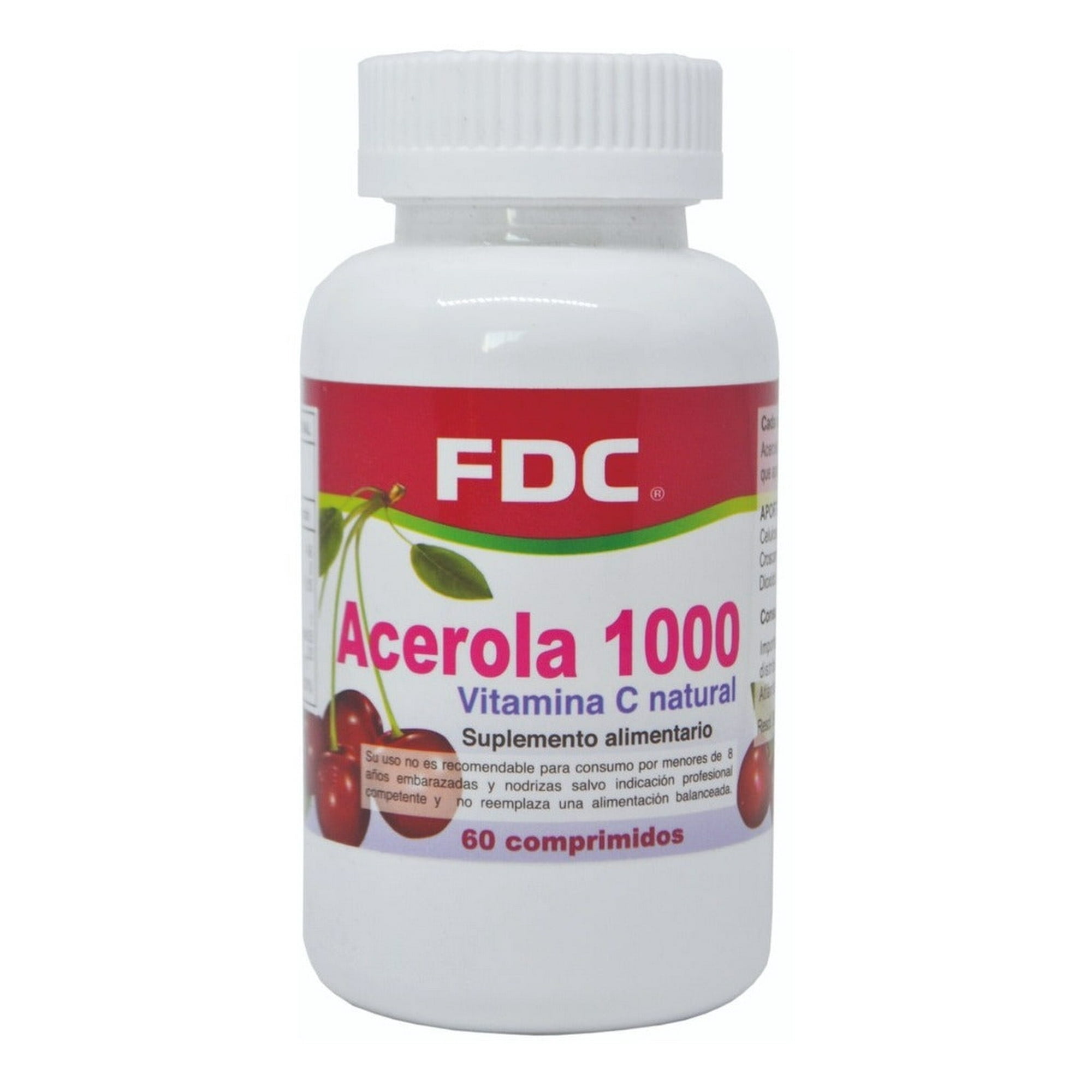 Fdc - Acerola Vitamina C Natural 1000 Mg X 60 Comp