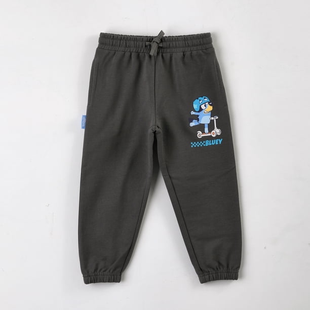 Pantalón de Buzo Niño Bluey Estampado Gris
