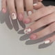 thumbnail image 1 of 24pcs Short Gradient Fake Nails, Vintage Tulip Press On Nails With Glue, Glossy Full Cover Square False Nails For Women And Girls, 1 of 2