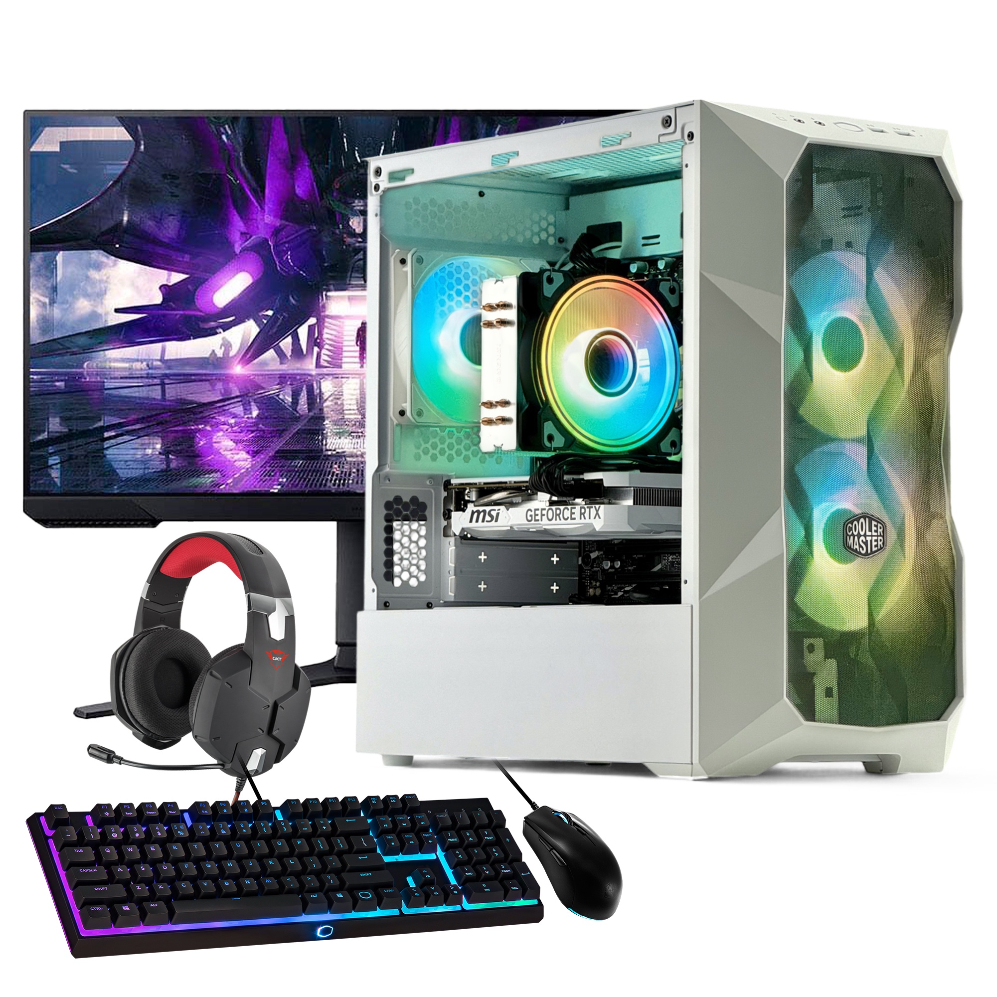 PC Gamer Blanc RGB | RTX 2070 | Ryzen 5 4500 - Ordinateurs