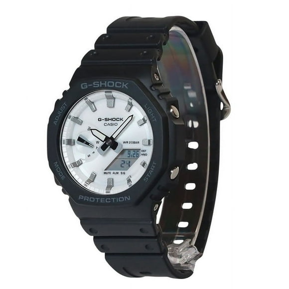 Reloj G-shock Análogo Digital Correa De Resina De Base Biológica Esfera Blanca Cuarzo Ga-2100wd-1a 200m Para Hombre