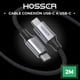 thumbnail image 2 of Cable Usb C A C 2 Metros iPhone Samsung Carga Rapida Hosser Negro, 2 of 3