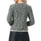 thumbnail image 3 of INSPIRE CHIC Chaqueta de Punto de Tweed para Mujer, Manga Larga, Abierta al Frente, Casual de Negocios, para Vestido, Talla L, Negro, 3 of 5