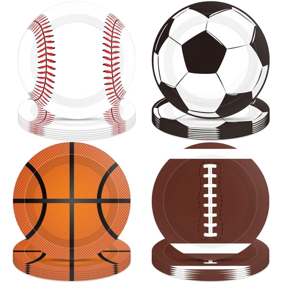 Platos deportivos para fiesta Fitoyplak de 18 cm, 40 piezas