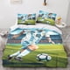 thumbnail image 2 of DSJackson Lionel Messi Premium Duvet Cover Set with Hidden Zipper Closure - Microfiber Bedding Set with 3D Print And Pillowcases - Perfect for Boys And Girls King, 2 of 3