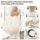 thumbnail image 3 of Cesto para ropa STORAGE MANIAC 120 L de 3 compartimentos con ruedas, beige, 3 of 8