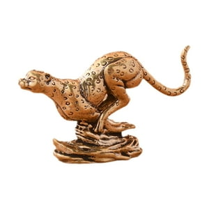 Genérico - Adorno De Leopardo De Latón, Figura De Leopardo Fengshui Para Repisa, Estantería, Escritorio