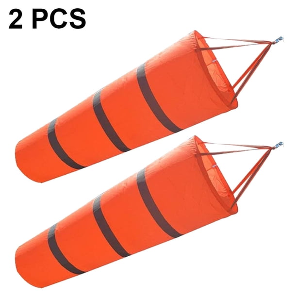 2 piezas de manga de viento con reflectante, manga de viento con reflectante, manga de viento de aeropuerto con reflectante, adecuada para aeropuertos, sitios industriales, meteorología, agricultura