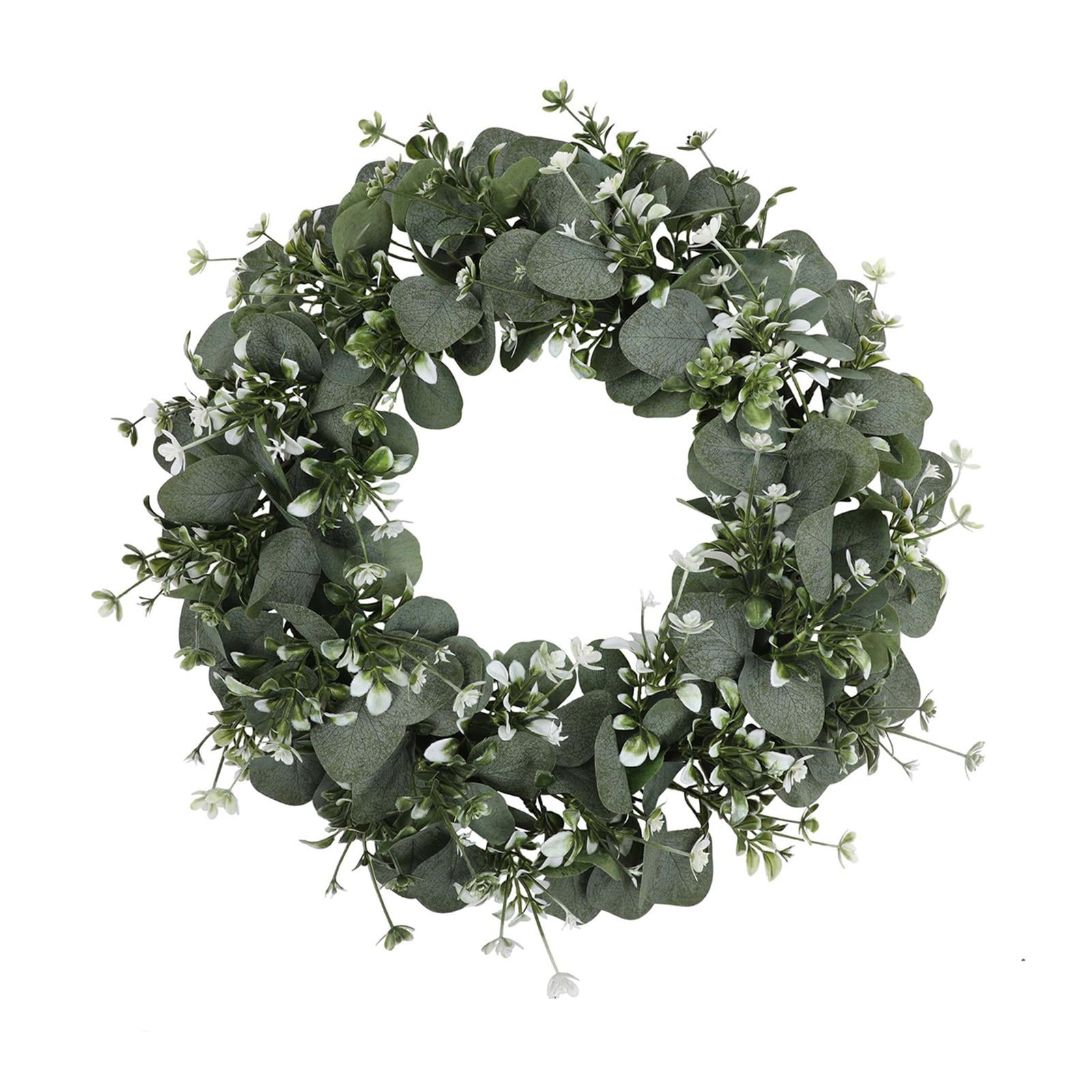 Magideal - Corona De Navidad Artificial Para Puerta Delantera, Corona De Eucalipto, Adornos Navideños, Corona De Otoño Para Exteriores, Ventana Interior, Pared, Estilo B