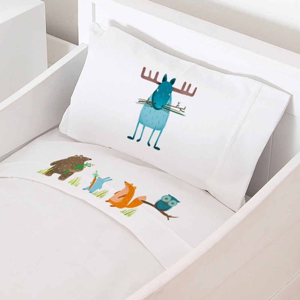 Tuyo Print - Juego De Sábanas Cuna Alce