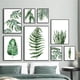 thumbnail image 2 of ART ZONE - Póster con impresión artística en lienzo de hojas de plantas tropicales, cuadros de pared de plantas verdes nórdicas, pintura grande para habitación infantil, sin marco, 2 of 5