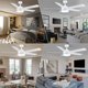 thumbnail image 3 of Ventilador de techo YUHAO 132 cm con luz LED y control remoto de 6 velocidades, 3 of 9