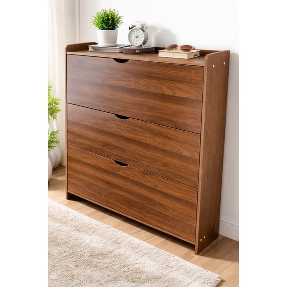 Zapatero Mueble Organizador de Zapatos para Entrada o Dormitorio Color Cafe