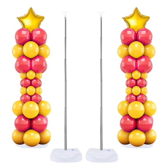 Juego de soportes para globos Lechay, 2 unidades, 2 m, altura ajustable