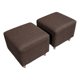 thumbnail image 3 of Poufs Cuadrados En Lino Chocolate, 3 of 3
