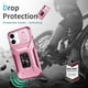 thumbnail image 5 of Funda Armada para iPhone 17 con Tapa Deslizante y Soporte Magnético Giratorio Rosa, 5 of 5