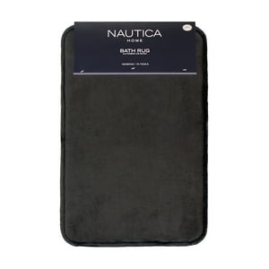 Alfombra De Baño Nautica Flannel 40X60Cm Antideslizante Gris Oscuro