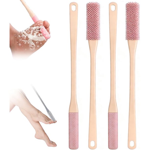 Cepillo limpieza pies mango largo esponja ducha cerdas suaves hombres mujeres mayores