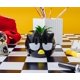 thumbnail image 4 of Mini maceta Sanrio Badtz-Maru de cerámica con plantas suculentas artificiales, 4 of 9