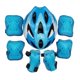 thumbnail image 3 of 7pcs Bike Skateboard Patinaje Equipo De Protección Set Coderas Rodilleras Para Ni?os Azul Claro Blanco, 3 of 5