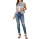 thumbnail image 2 of INSPIRE CHIC Chaleco de Mezclilla sin Mangas para Mujer con Botones Lavado Azul Cielo L, 2 of 5
