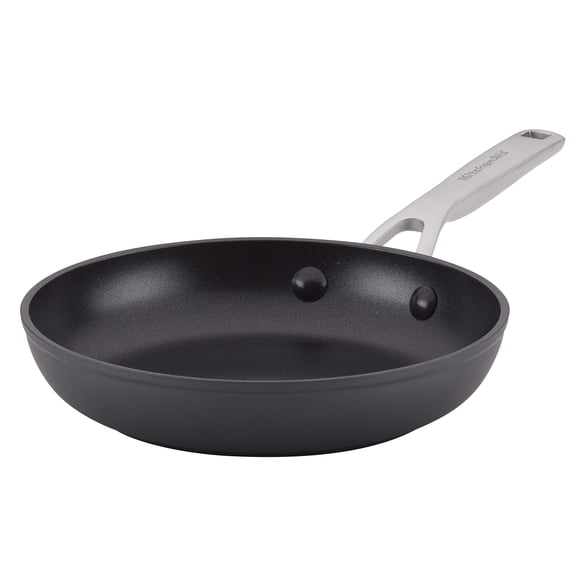 Sartén KitchenAid de inducción anodizada dura, antiadherente, 21 cm