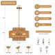 thumbnail image 3 of Candelabro Widluth 45 cm Dorado de Mimbre 4 Luces, 3 of 9