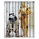 thumbnail image 1 of Cortina de ducha de robot de Star Wars, juego de cortina de baño con ganchos, tamaño 60 x 72 pulgadas, 1 of 3
