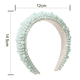 thumbnail image 2 of Diademas acolchadas de perlas para mujer: bandas anchas con cuentas acrílicas, aros barrocos, accesorios para el cabello hechos a mano para niñas., 2 of 5