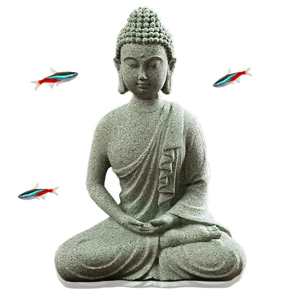 Escultura Livelyfish Estatua de Buda para Decoración de Acuario