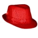 thumbnail image 1 of El LED de Fedora Hat parpadea con lentejuelas rojas, 1 of 3