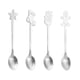 thumbnail image 2 of Juego De 4 Cucharas De Postre De Metal De Navidad Para Café Con Leche Argent, 2 of 5