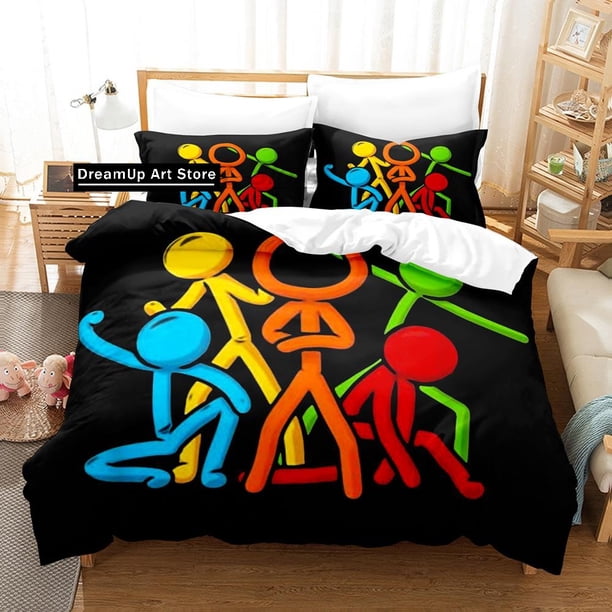 Alan Becker Bedding Set Quilt Cover Bed Cover with Pillowcase Boys Adult Home Textile