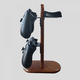 thumbnail image 4 of 2IN1 Soporte de auriculares de madera maciza de nogal con base estable Soporte multifuncional para auriculares Gamepad-Marrón oscuro, 4 of 7