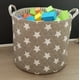 thumbnail image 2 of Canasto Tela Grande Gris estrellas blancas, 2 of 3